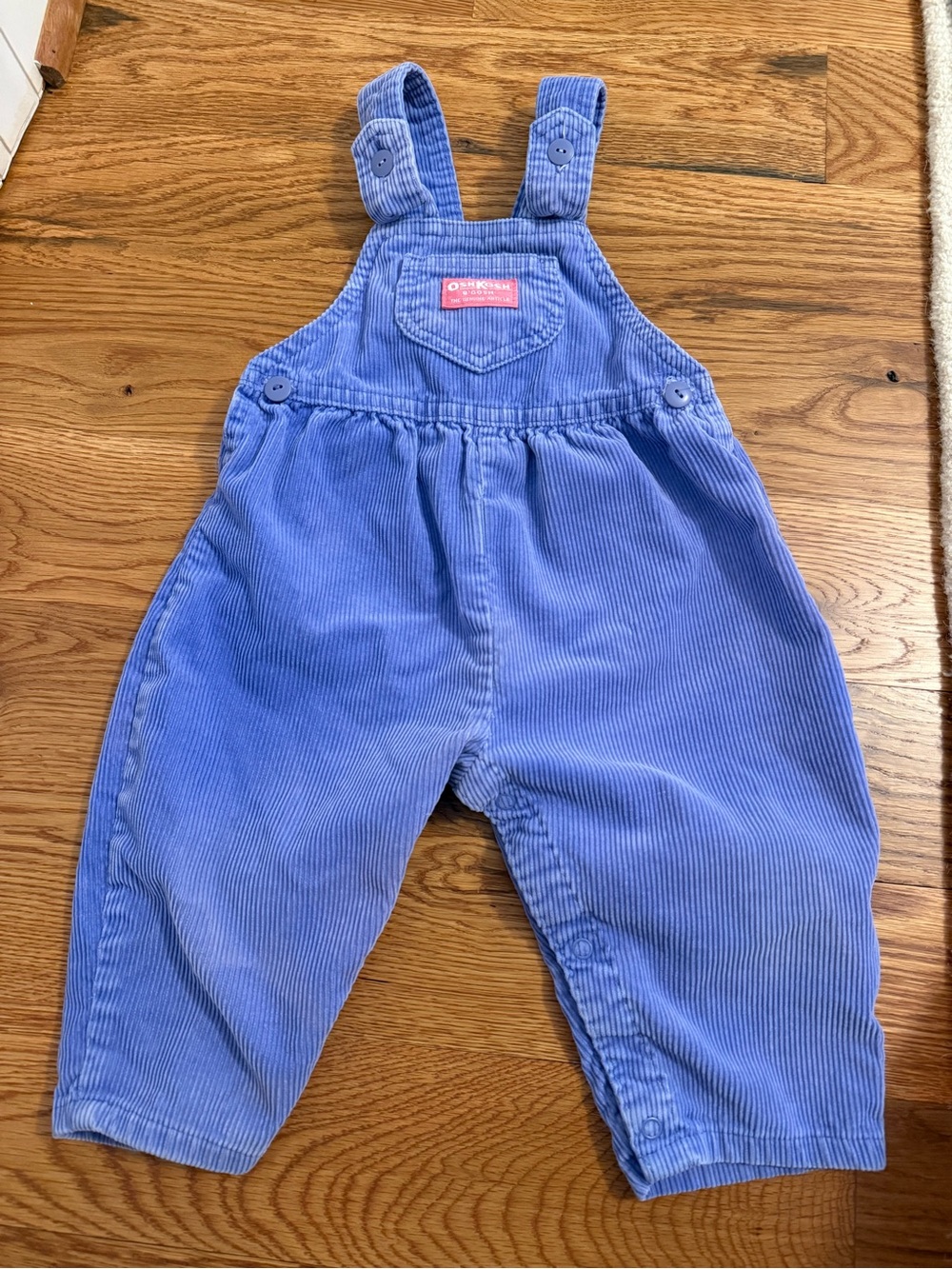 Vintage OshKosh B'Gosh Vestbak Corduroy Overalls Size 24M Girls USA Made